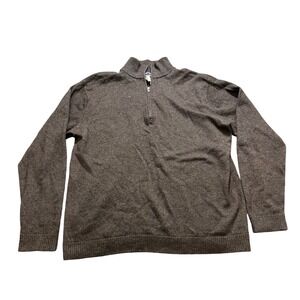 Patagonia Men's Lambswool Sweater Quarter Zip Brown‎ Size XL Fall Preppy